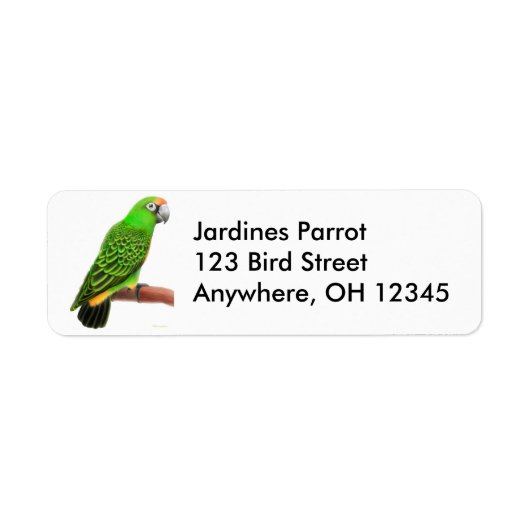 Friendly Jardines Parrot Label (Vorne)