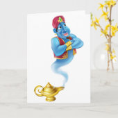 Friendly Jinn or genie and magic oil lamp Karte (Gelbe Blume)
