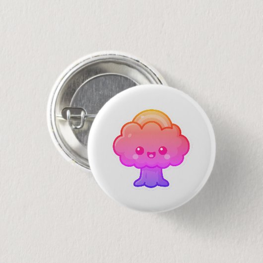 Friendly Kawaii Tree Button (Vorne & Hinten)