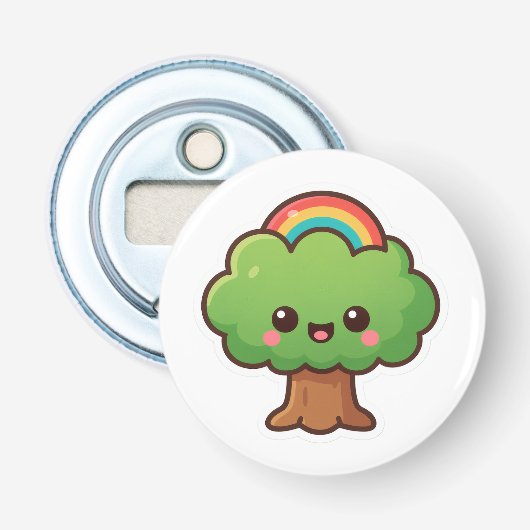 Friendly Kawaii Tree Flaschenöffner (Vorderseite)
