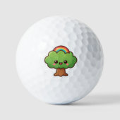 Friendly Kawaii Tree Golfball (Vorderseite)