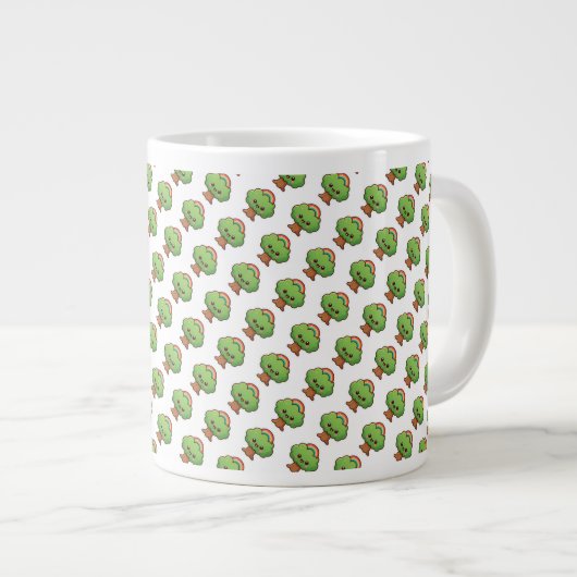Friendly Kawaii Tree Jumbo-Tasse (Vorderseite Rechts)