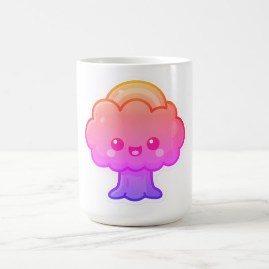 Friendly Kawaii Tree Kaffeetasse (Mittel)
