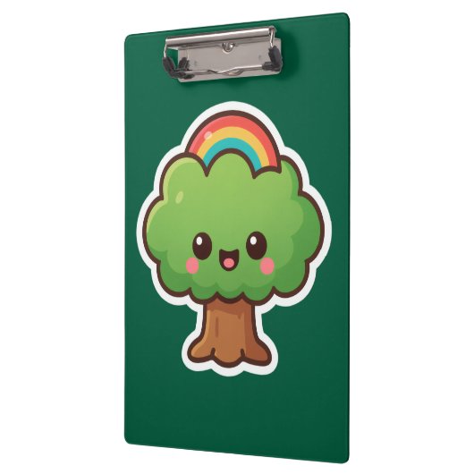 Friendly Kawaii Tree Klemmbrett (Links)