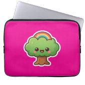 Friendly Kawaii Tree Laptopschutzhülle (Vorderseite)