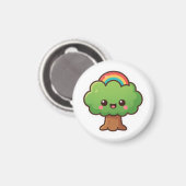 Friendly Kawaii Tree Magnet (Vorderseite/Rückseite)