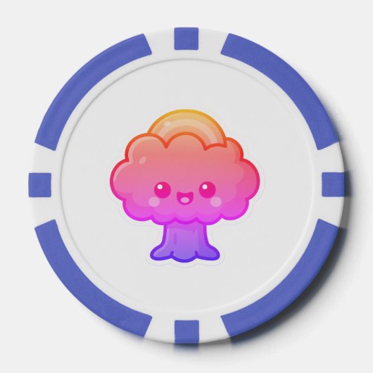 Friendly Kawaii Tree Pokerchips (Vorderseite)