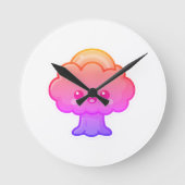 Friendly Kawaii Tree Runde Wanduhr (Vorderseite)