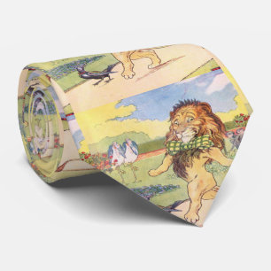 Friendly Lion Print Necktie Krawatte