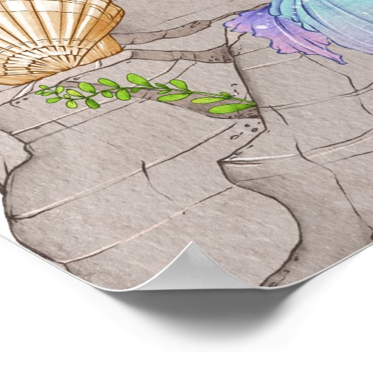 Friendly Mermaids Poster (Ecke)