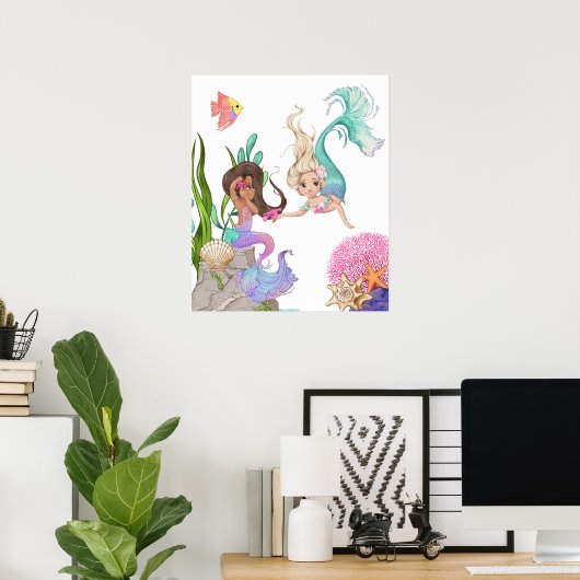Friendly Mermaids Poster (Heimbüro)