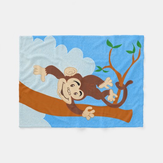 Friendly Monkey Fleecedecke (Vorderseite (Horizontal))