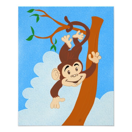 Friendly Monkey Foto Print (Vorne)