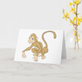 Friendly Monkey Karte (Gelbe Blume)
