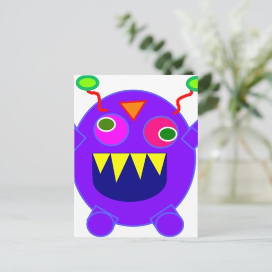 Friendly Monster Postkarte (Stehend Vorderseite)