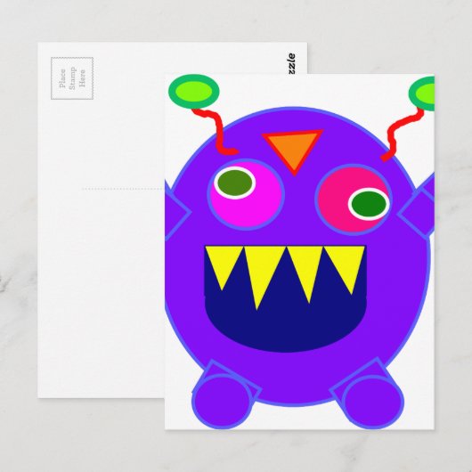 Friendly Monster Postkarte (Vorne/Hinten)