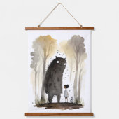 Friendly Monster Wandteppich Mit Holzrahmen (Vorderseite)