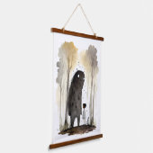 Friendly Monster Wandteppich Mit Holzrahmen (Gewinkelt)