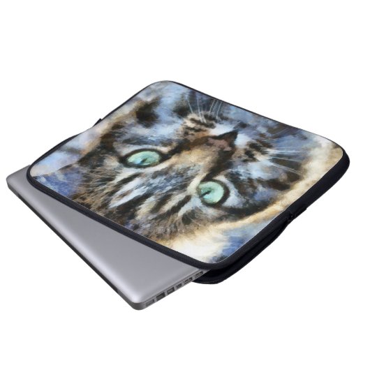 Friendly Ms Kitty Laptop Sleeve (Vorne Knopf)