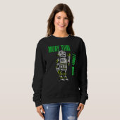 Friendly Muay Thai Robot Mixed Martial Arts Strick Sweatshirt (Vorne ganz)