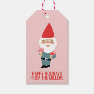 Friendly Mushroom Gnome Weihnachtsfeiertag Geschenkanhänger