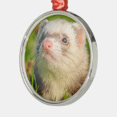 Friendly Pet Ferret Ornament Aus Metall (Links)