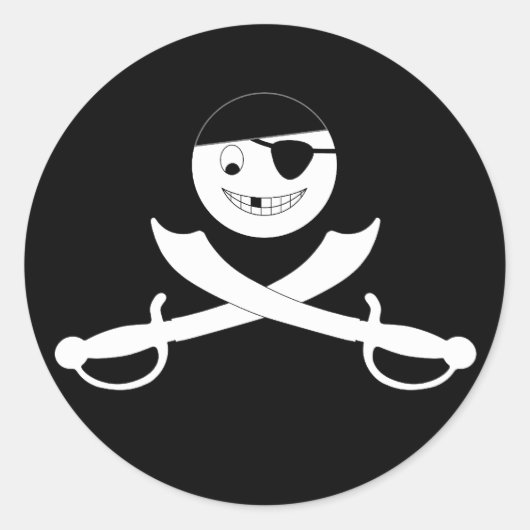 Friendly Piratenflagge Stickers (Vorderseite)