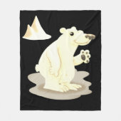 Friendly Polar Bear Fleece Blanket (Vorderseite)