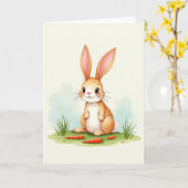 Friendly Rabbit Szene Karte (Gelbe Blume)