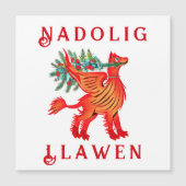 Friendly Red Dragon oder Griffon, fügen Sie Ihren  Magnetkarte (Vorderseite)