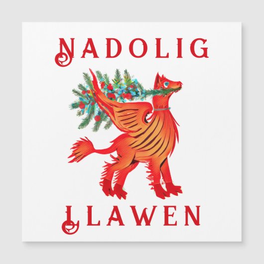 Friendly Red Dragon oder Griffon, fügen Sie Ihren Magnetkarte (Vorderseite)