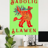 Friendly Red Dragon oder Griffon, fügen Sie Ihren Poster (Heimbüro)