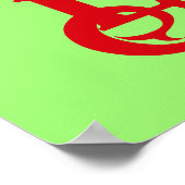 Friendly Red Dragon oder Griffon, fügen Sie Ihren Poster (Ecke)