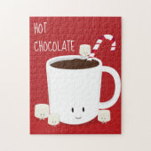 Friendly Red White Hot Chocolate Marshmallows Puzzle (Vertikal)