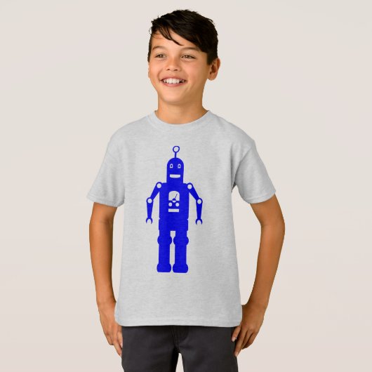 Friendly Robot - Blue T-Shirt (Vorne ganz)