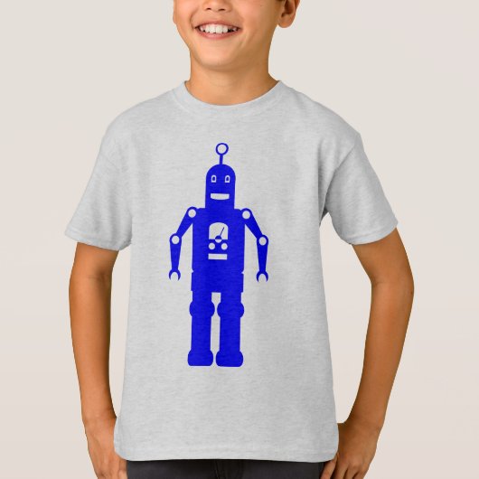 Friendly Robot - Blue T-Shirt (Vorderseite)