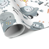Friendly Robot Geschenkpapier (Rolleneckpunkt)