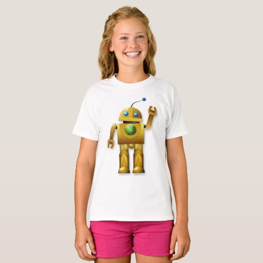Friendly Robot Girls T - Shirt (Vorne ganz)