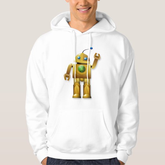 Friendly Robot Mens Hoodie (Vorderseite)
