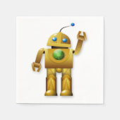 Friendly Robot Paper Napkins Serviette (Vorderseite)
