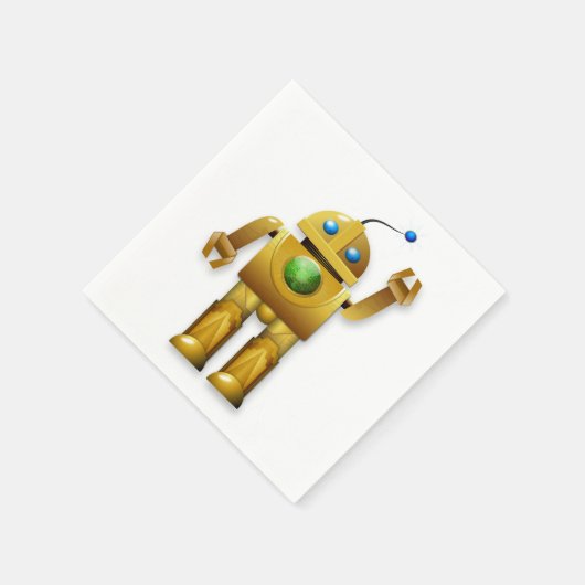Friendly Robot Paper Napkins Serviette (Ecke)