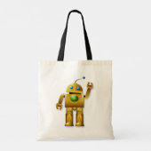 Friendly Robot Tote Bag Tragetasche (Rückseite)