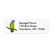 Friendly Senegal Parrot Label (Vorne)
