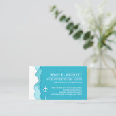 Friendly Skies | Agent Turquoise Style Visitenkarte (Stehend Vorderseite)