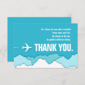 Friendly Skies | Far Traveller Vielen Dank Dankeskarte (Vorne/Hinten)