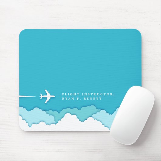 Friendly Skies | Fluglehrer | Individuelle Name Mousepad (Mit Mouse)