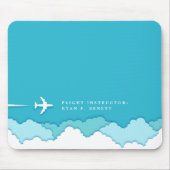 Friendly Skies | Fluglehrer | Individuelle Name Mousepad (Vorne)