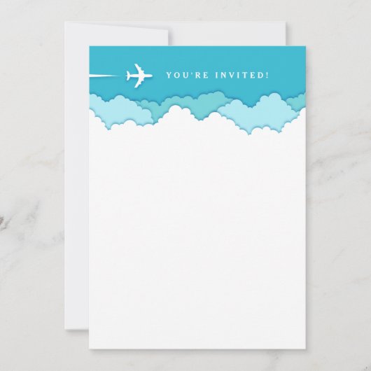 Friendly Skies | Ihre eingeladene Offenheit Einladung (Vorderseite)