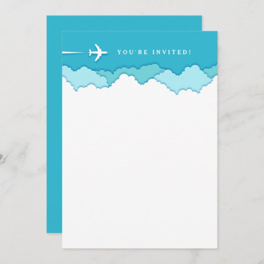 Friendly Skies | Ihre eingeladene Offenheit Einladung (Vorne/Hinten)