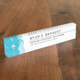 Friendly Skies | Luftfahrtindustrie Namensplakette